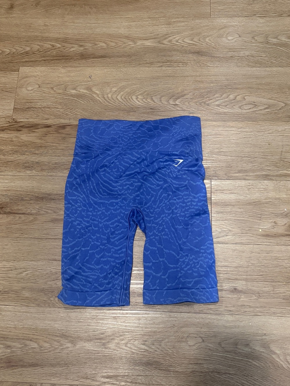 Gymshark Royal Blue Textured High-Rise Biker Shorts